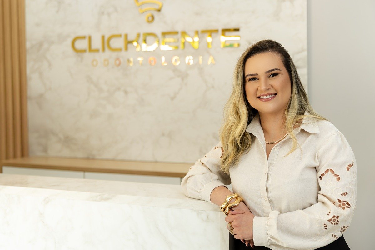 Recepção acolhedora da Clínica Click Dente